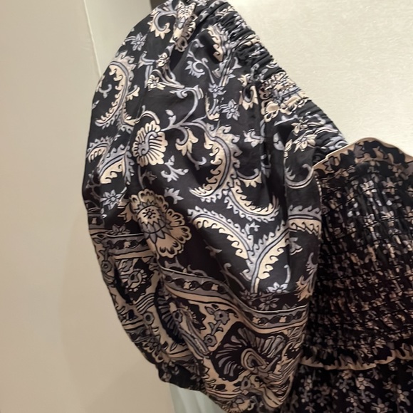 Sea New York Cotton Puff Sleeve Sundress w/ Smocking Small - Picture 3 of 10